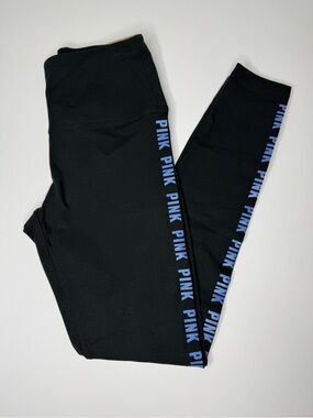 PINK By Victorias Secret High Waisted Full Length Black Leggings Size Small NWT